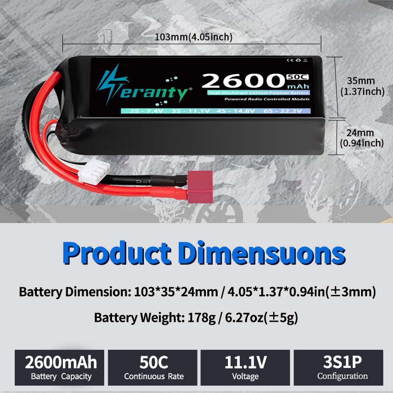 TERANTY 3S 2200/2400/2600mAh L - Drone Rc Truck 评论和价格