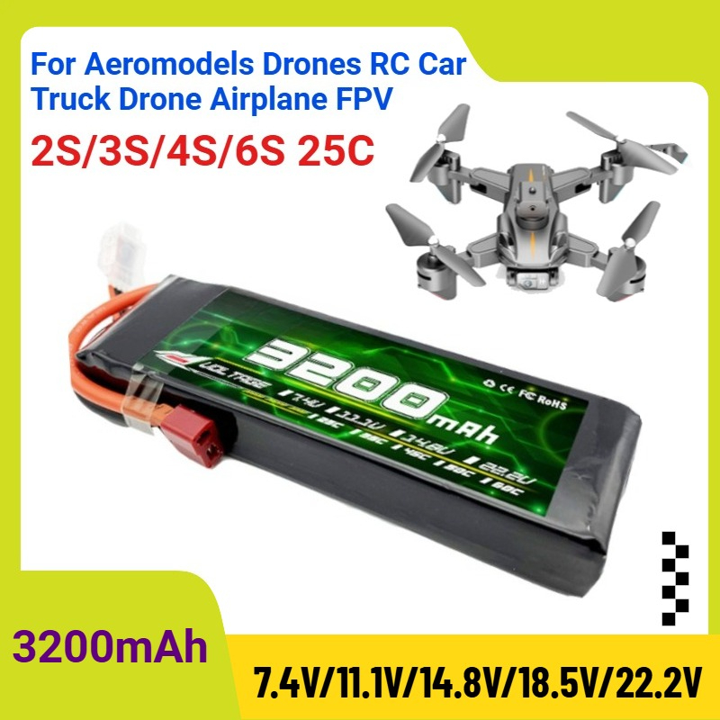3200mAh 2S/3S/4S/6S 25C 7.4V/1 - Drone Rc Truck 评论和价格