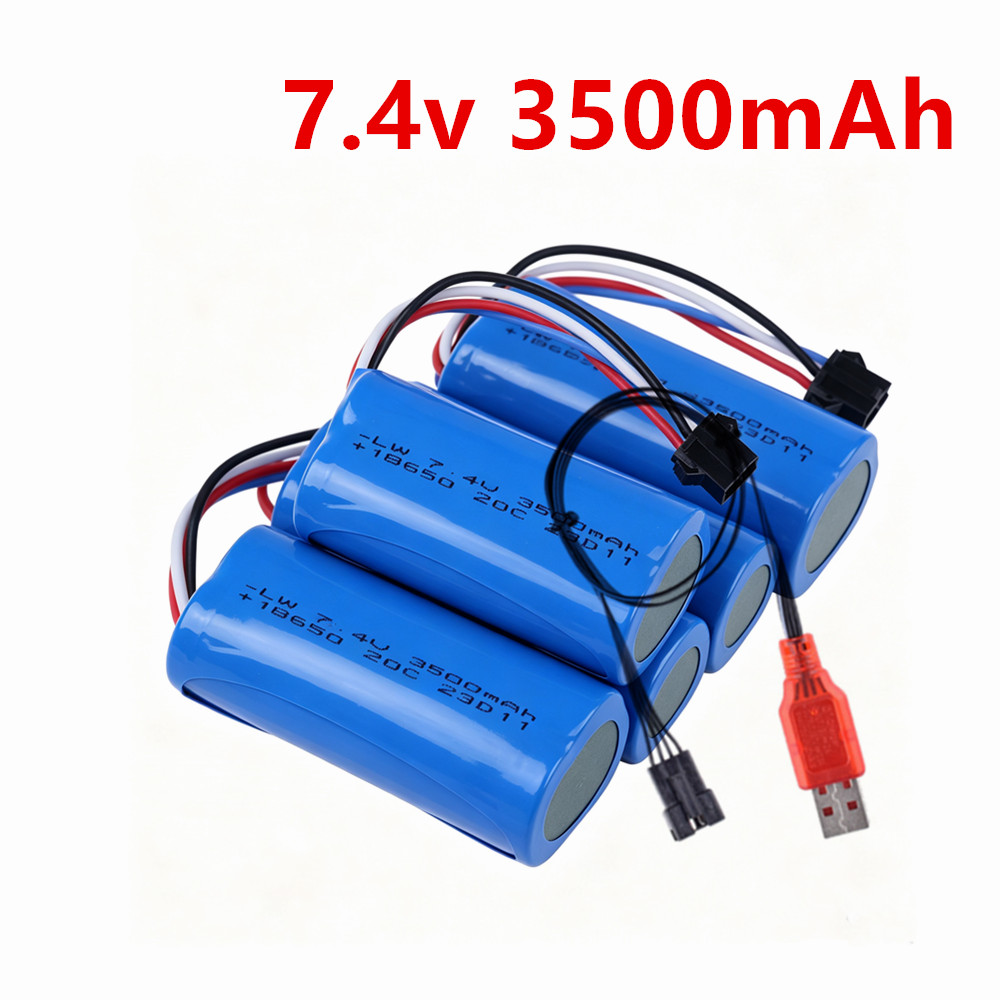 18650 3500mAh 7.4V SM-4P Plug  - Drone Rc Truck 评论和价格