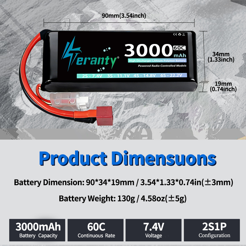 TERANTY 2S 3000mAh Lipo Batter - Drone Rc Truck 评论和价格