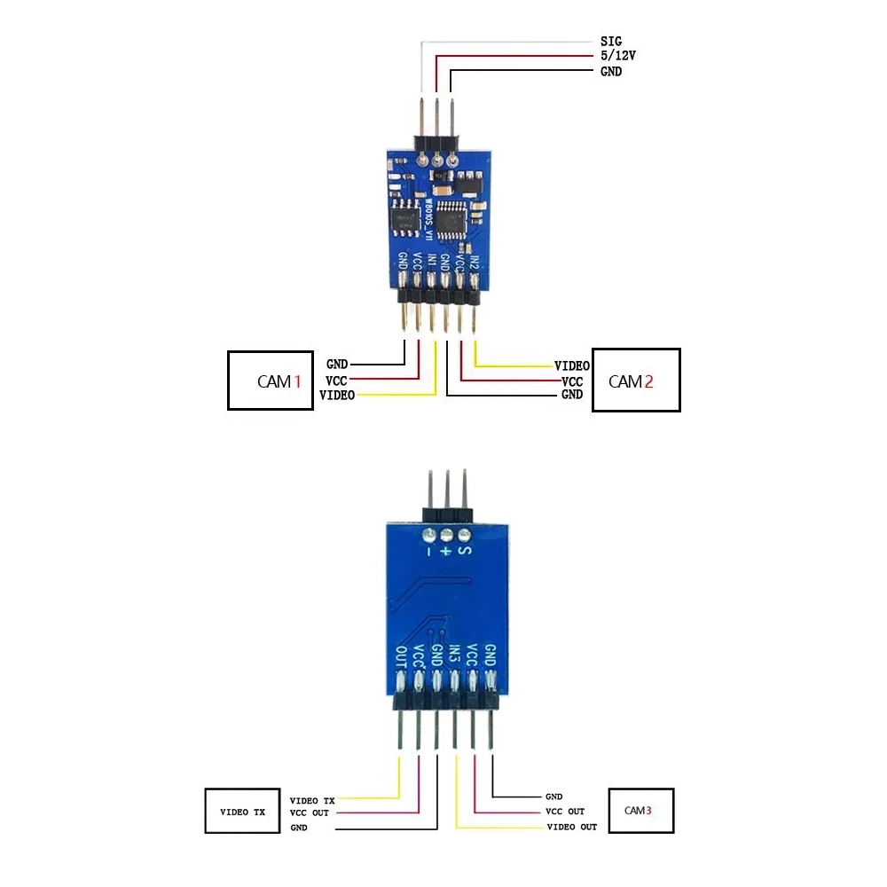 5.8G 3 Channel Video Switcher  - Rc Motor Drone 评论和价格