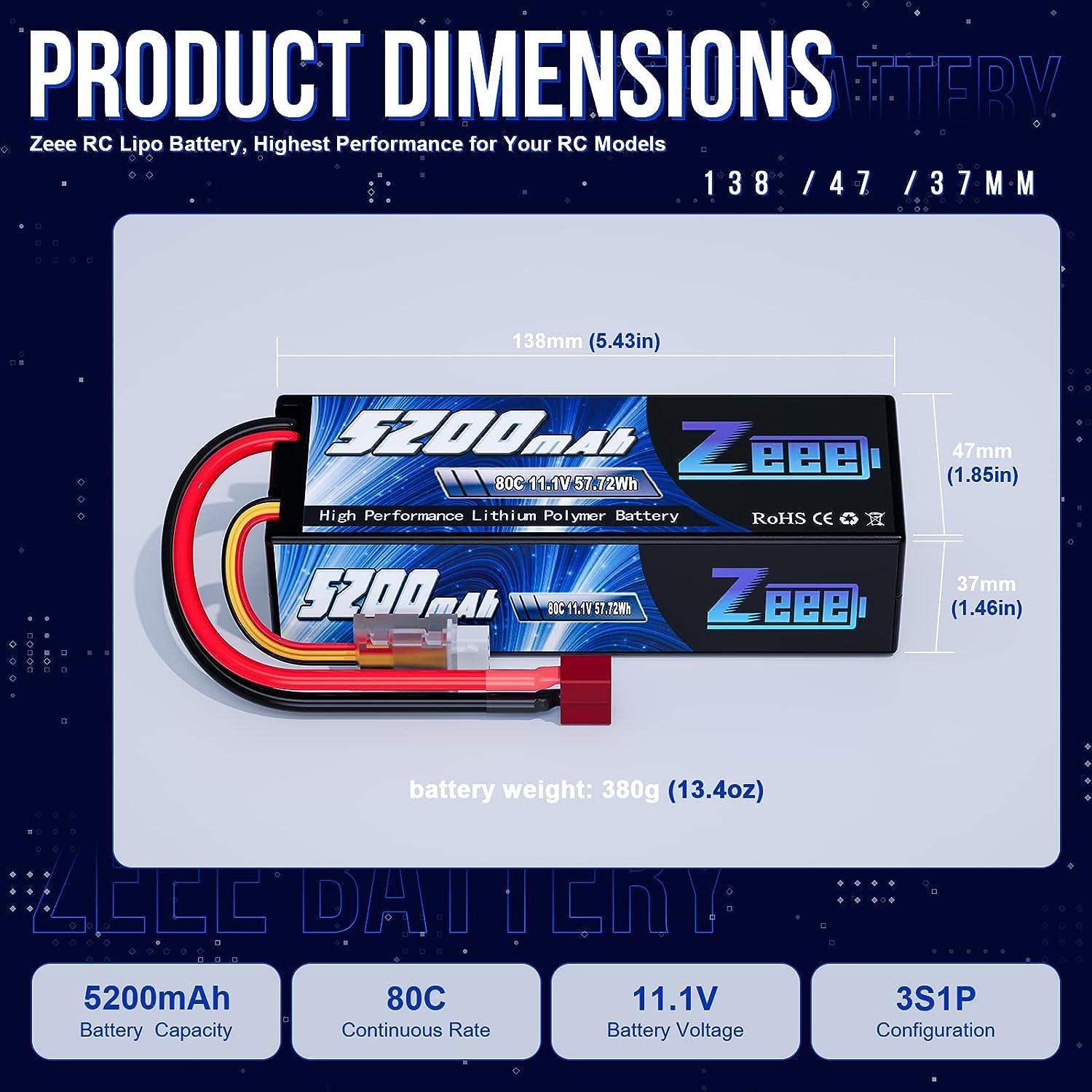 1/2pcs Zeee 3S 5200mAh Lipo Ba - Drone Rc Truck 评论和价格