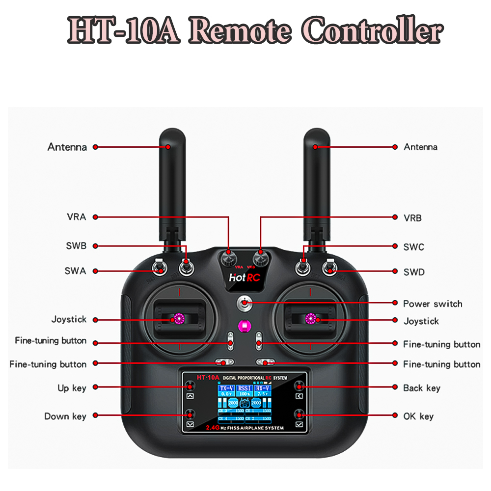 Hotrc Hot RC HT-10A HT10A 2.4G - Drone Rc Parts 评论和价格
