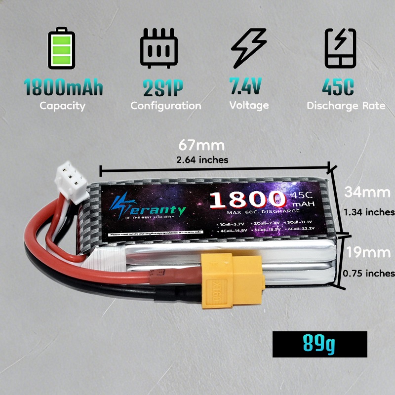 TERANTY 2S 3S 4S 1800mAh Lipo  - Drone Rc Truck 评论和价格